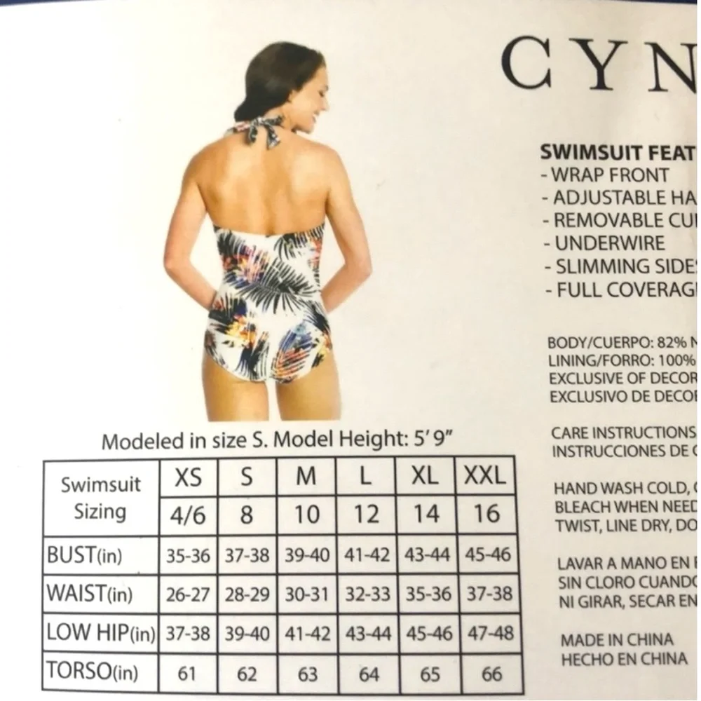 NWT Cyn & Luca White & Black Stripe Lace One Piece Bathing Suit - Picture 15 of 15